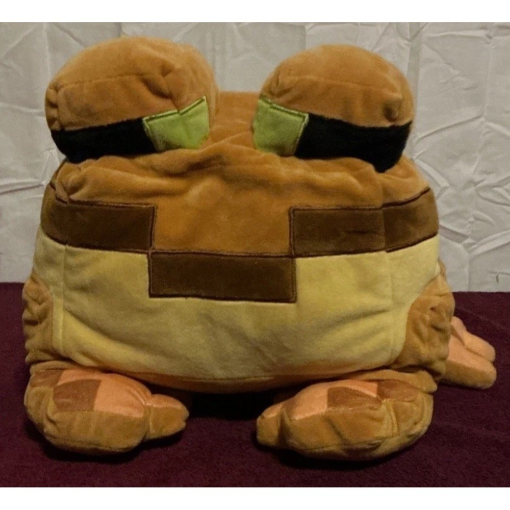 Minecraft Frog Pillow Buddy Plush stuffed Tan brown‎ 2022 Mojang